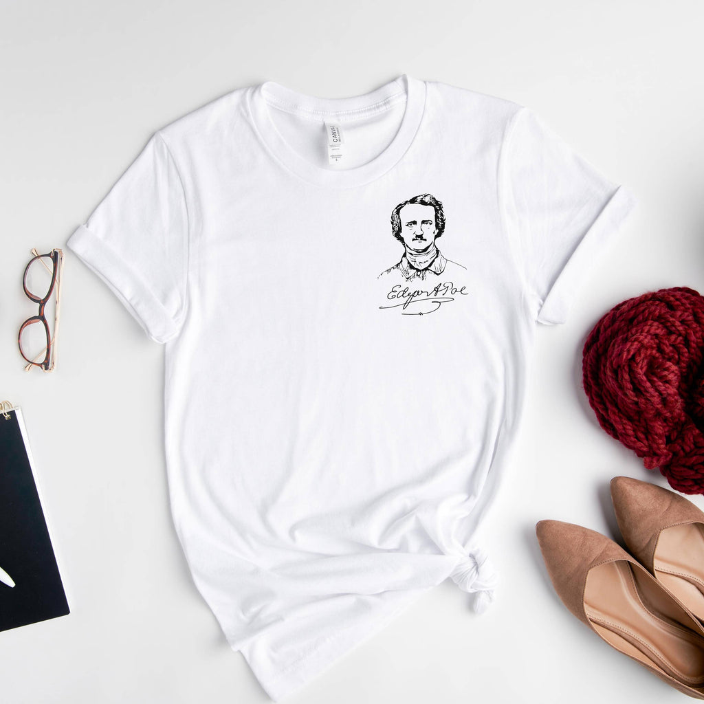 Quoth the Raven, Nevermore Pocket Logo Front & Full Design Back T-Shirt