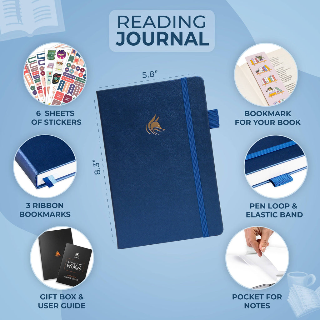 Reading Journal Premium: Mystic Blue