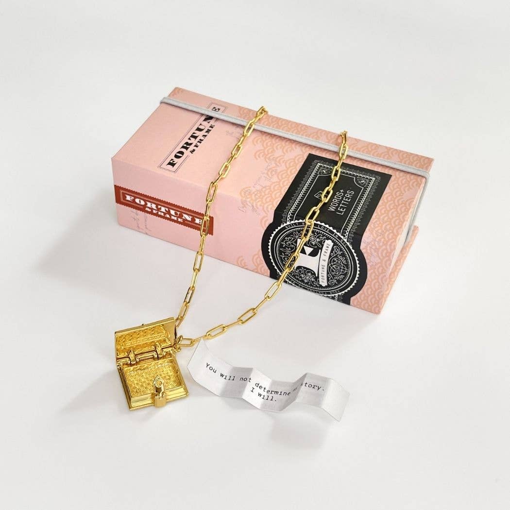 Book Charm Necklace