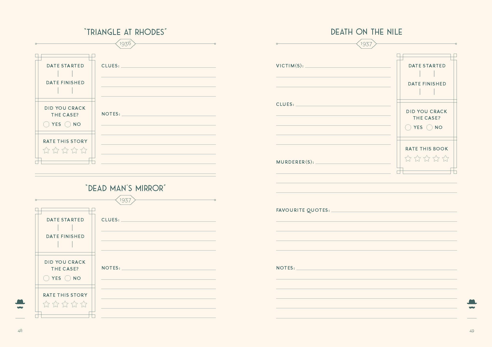 Agatha Christie Reader's Journal