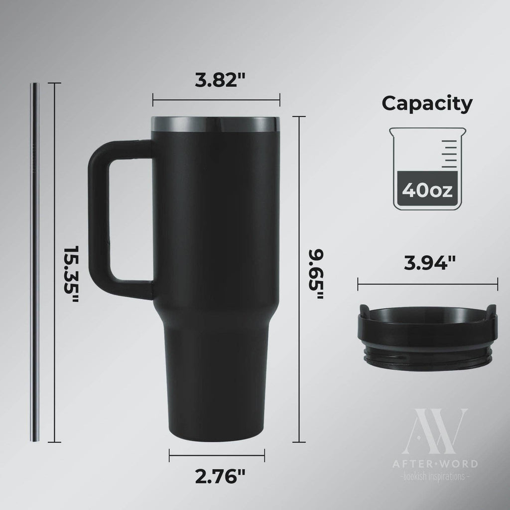 Book Trekker – 40oz Reading Tracker Tumbler + 40 Book-Inspired Stickers