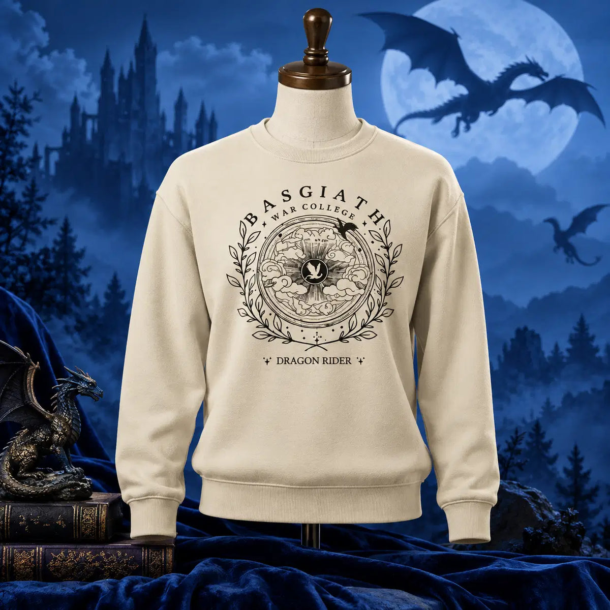 Dragon Rider Basgiath War College Fourth Wing Graphic Sweatshirt