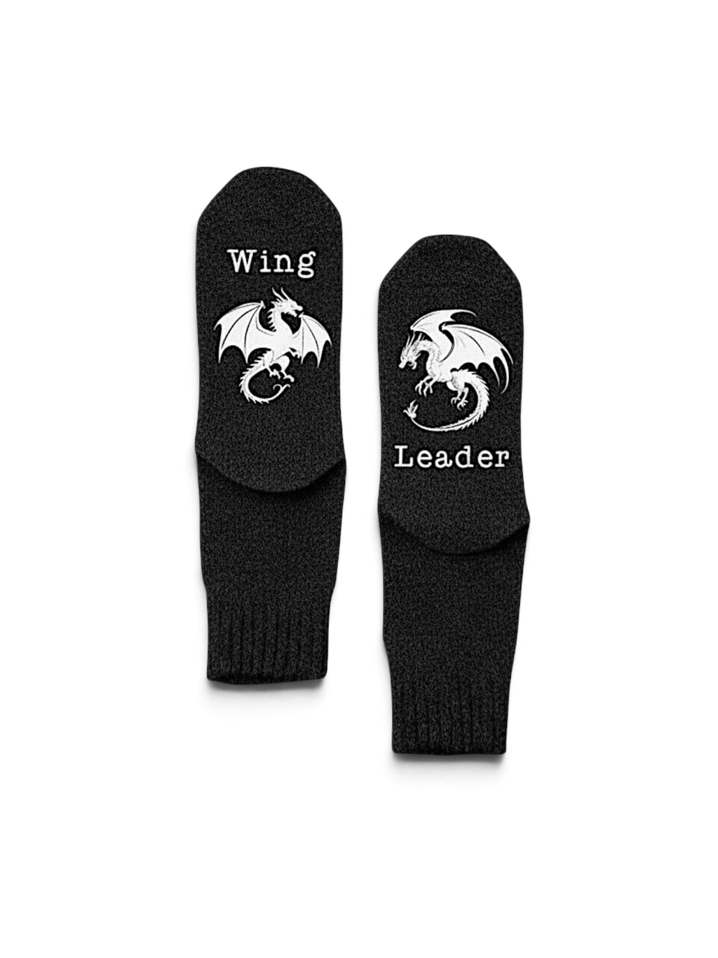 "Wing Leader" Dragon Women's Socks: Heather Black