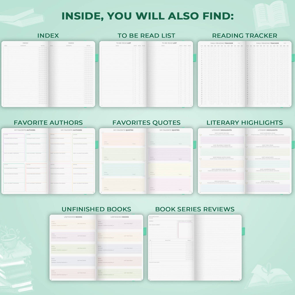 Reading Journal Premium: Forest Green