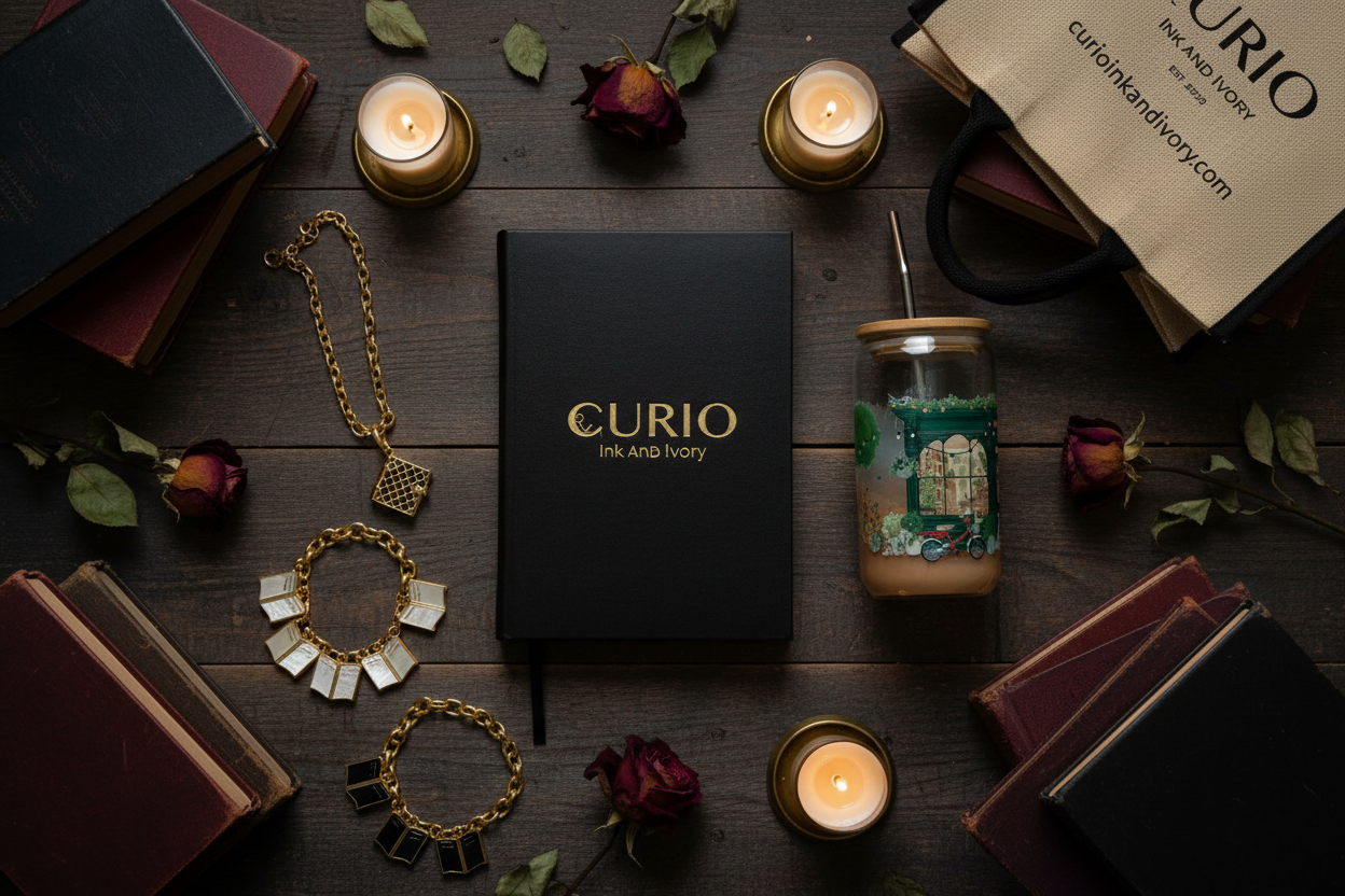 CURIO Hero — Straight Logo on Journal