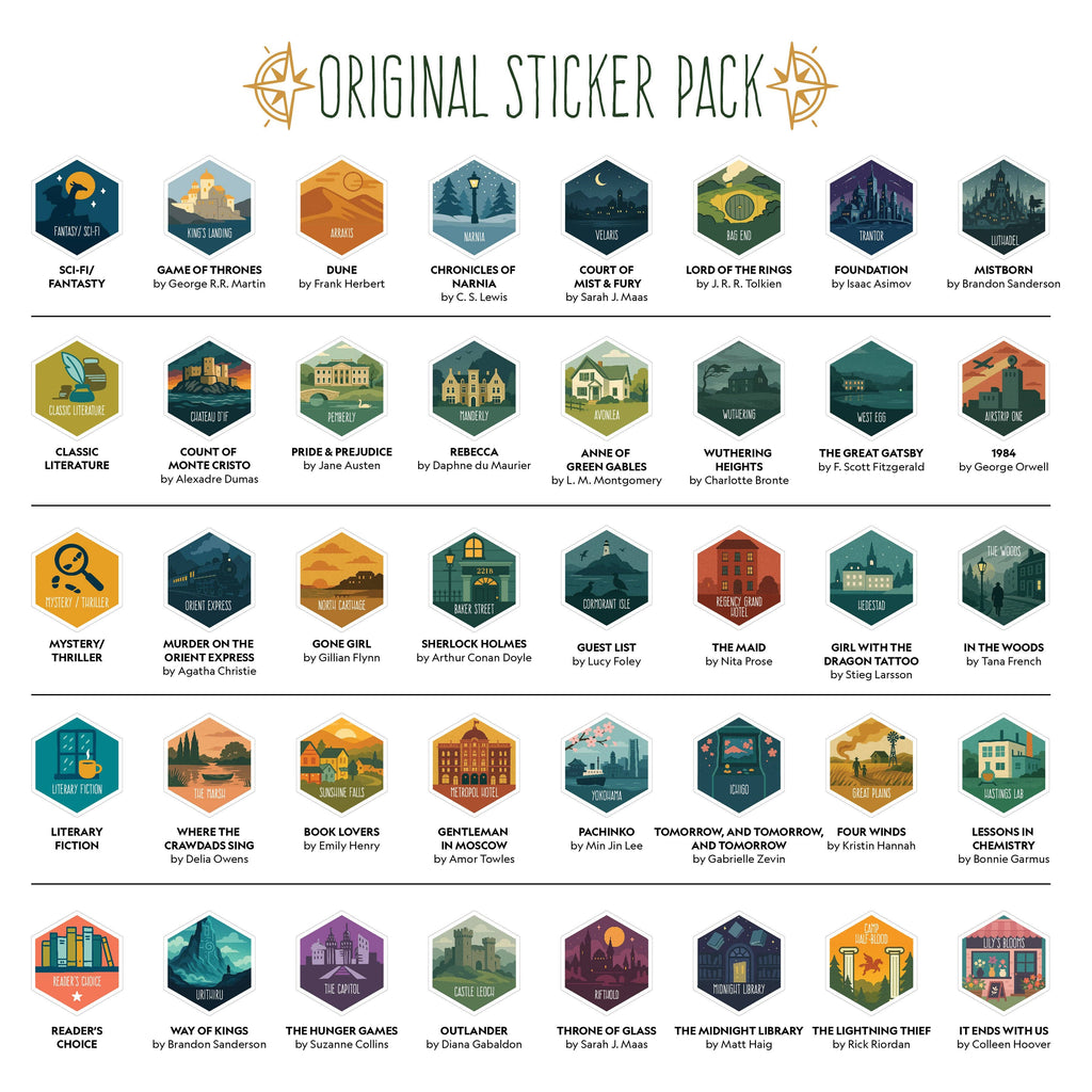 Book Trekker – 40oz Reading Tracker Tumbler + 40 Book-Inspired Stickers