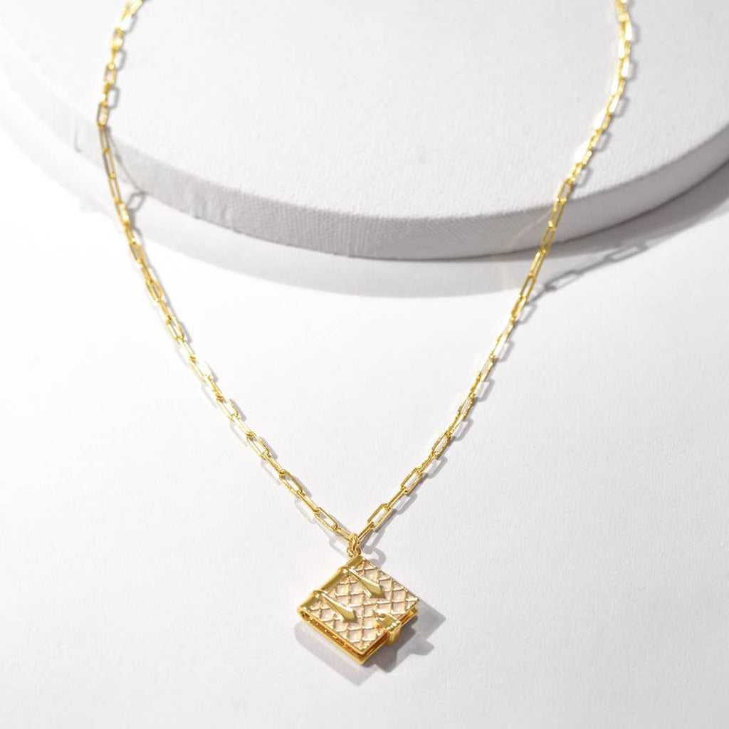 Book Charm Necklace