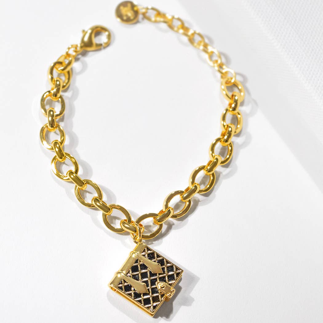Book Charm Bracelet (Black)
